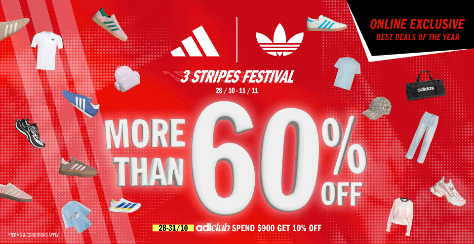 3 STRIPES FESTIVAL MORE THAN 60% OFF