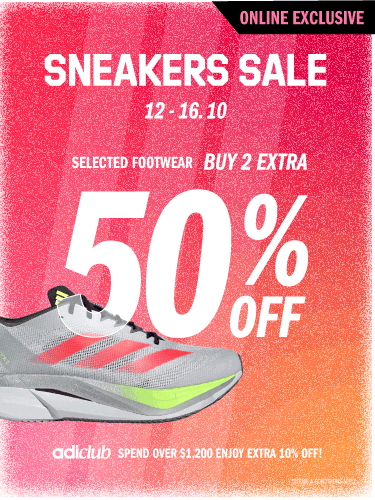 SNEAKERS SALE BUY 2 EXTRA 50% OFF